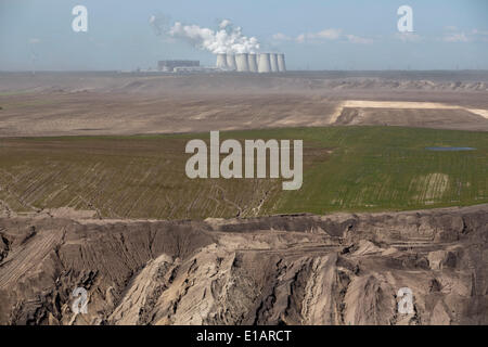 Mine à ciel ouvert de Jänschwalde Jänschwalde, derrière le lignite, Jänschwalde, Brandenburg, Allemagne Banque D'Images