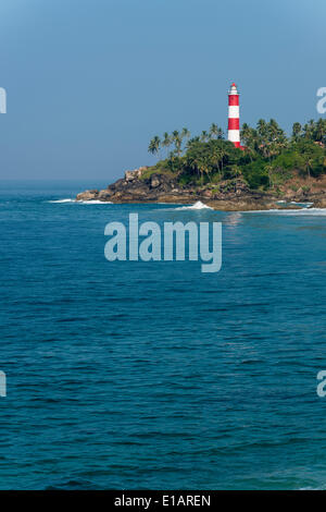 Light House, Kovalam Beach, Kovalam, Kerala, Inde Banque D'Images