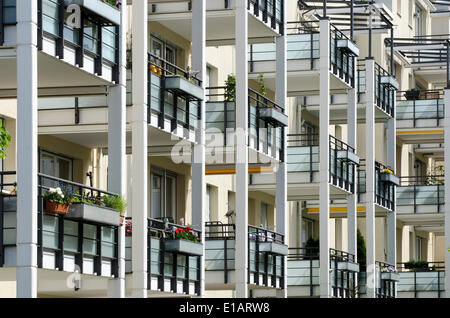 Développement du logement moderne, Schlossviertel quartier Nymphenburg, Munich, Bavière, Allemagne Banque D'Images