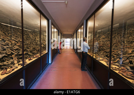 L'Europe, la Pologne, la Silésie, Oswiecim, exposition d'Auschwitz-Birkenau, Camp allemand nazi de concentration et d'Extermination Camp Banque D'Images