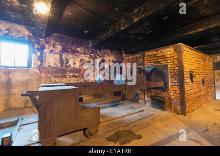 L'Europe, la Pologne, la Silésie, Oswiecim, Auschwitz-Birkenau, Camp allemand nazi de concentration et d'Extermination Camp, Unesco Fours Banque D'Images