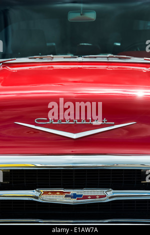 1957 Chevrolet Bel Air, selective focus. Chevy. Classic American car Banque D'Images