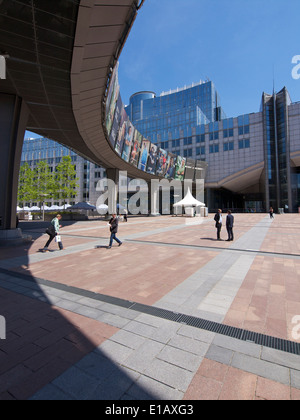 Les bâtiments du Parlement européen à Bruxelles, Belgique Banque D'Images