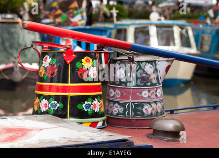 Close-up de certains Art Canal traditionnel sur l'affichage à l'Canalway Cavalcade, 2014 Banque D'Images