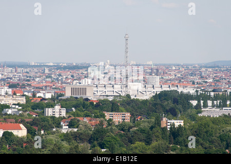 La vue depuis le glockenturm (clocher) au stade olympique, Berlin, Allemagne Banque D'Images