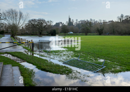 Ross on Wye inondation. Banque D'Images