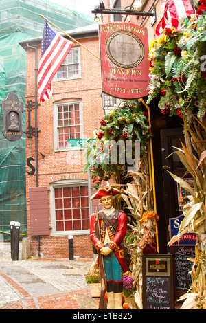 Taverne du Dragon Vert historique de Boston Massachusetts célèbre North End Banque D'Images