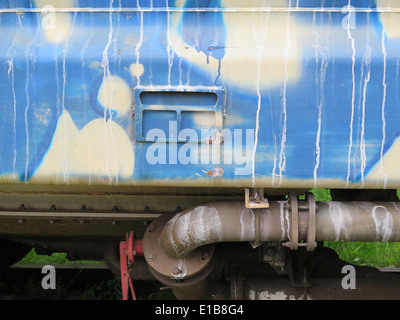 Libre de voitures de train sur un détourner dans Adams, Massachusetts. Banque D'Images