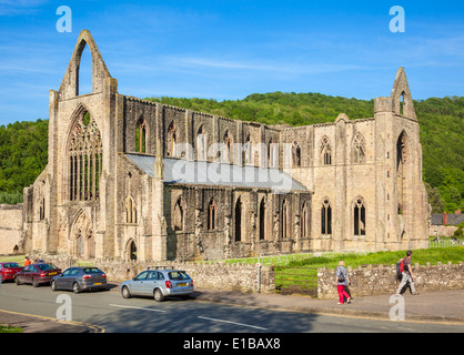 Abbaye de Tintern, Tintern, vallée de la Wye, Monmouthshire, Wales, Royaume-Uni, l'Union européenne, de l'Europe Banque D'Images