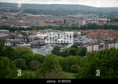 Face à Bristol avec une vue sur la rivière et le ss Great Britain Banque D'Images
