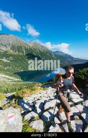 L'Europe, Pologne, Carpates, Zakopane, le lac Morskie Oko (oeil de la mer) (MR) Banque D'Images