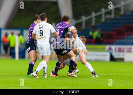 Huddersfield, UK. 29 mai, 2014. Sean O'Loughlin en action lors de la Super League match entre Huddersfield Giants et Wigan Warriors au John Smiths Stadium. Credit : Action Plus Sport/Alamy Live News Banque D'Images