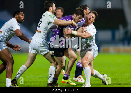 Huddersfield, UK. 29 mai, 2014. John Bateman en action lors de la Super League match entre Huddersfield Giants et Wigan Warriors au John Smiths Stadium. Credit : Action Plus Sport/Alamy Live News Banque D'Images