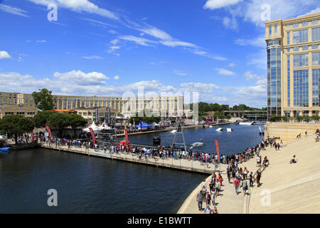 Montpellier, Languedoc Roussillon, France, 29 mai 2014. Festival International des Sports extrêmes ayant lieu sur les rives du fleuve Lez. Credit : Digitalman/Alamy Live News Banque D'Images