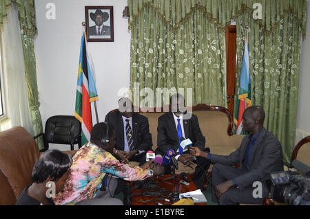 Juba, Soudan du Sud, l'Afrique. 29 mai, 2014. L'Autorité intergouvernementale pour le développement (IGAD) Envoyés spéciaux pour le Soudan du Sud en mission à Juba, sur la reprise des pourparlers de paix au Soudan du Sud à Addis Abeba début juin 5, 2014. En mars, l'IGAD, les États membres ont décidé de déployer au Sud Soudan numéros inconnus des forces de l'Ethiopie, le Kenya, le Rwanda et le Burundi pour protéger les champs de pétrole et d'autres installations vitales dont le gouvernement du Président Salva Kiir peut ne pas réussir à protéger. Credit : ZUMA Press, Inc./Alamy Live News Banque D'Images