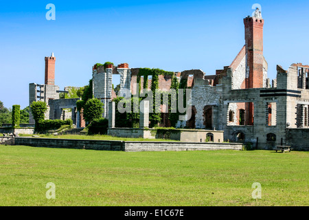 Les ruines de l'hôtel particulier de dormeurs. Construit en 1884 pour la famille comme une maison privée Banque D'Images