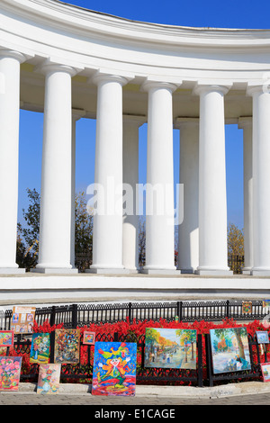 Colonnade du palais de Vorontsov, Odessa, la Crimée, l'Ukraine, l'Europe de l'Est Banque D'Images