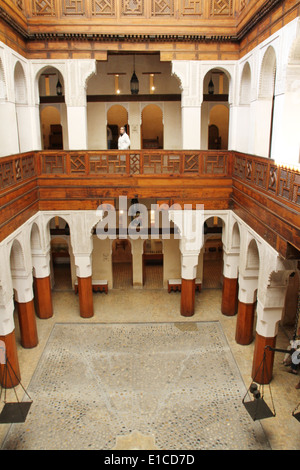 Musée national de Fes, Maroc avec sa magnifique architecture. La mosquée de Kairaouine officiellement Banque D'Images