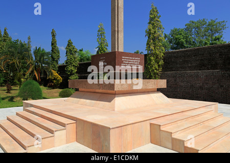 Martyr's Colonne dans la prison cellulaire, Port Blair, Andaman Islands, l'Inde, l'Asie Banque D'Images