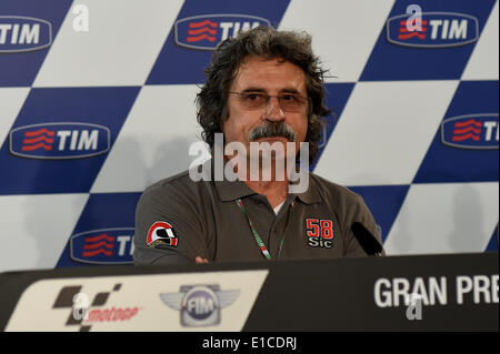 Mugello, en Italie. 30 mai, 2014. Course MotoGP.Paolo Simoncelli célébrer la journée à l'Simoncelli circuit du Mugello. Credit : Action Plus Sport/Alamy Live News Banque D'Images