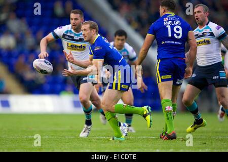 Warrington, Royaume-Uni. 30 mai, 2014. Warrinton Les loups hooker Michael Monaghan en action lors de la Super League match de rugby entre Warrington Wolves et Leeds Rhinos du stade Halliwell Jones. Credit : Action Plus Sport/Alamy Live News Banque D'Images