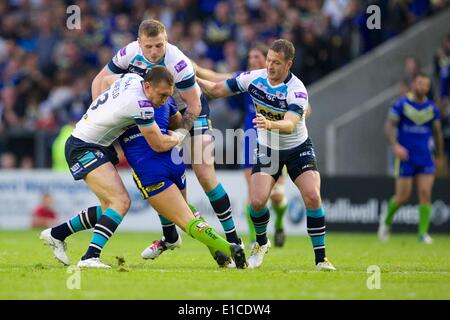 Warrington, Royaume-Uni. 30 mai, 2014. Leeds Rhinos hooker Kevin Sinfield en action lors de la Super League match de rugby entre Warrington Wolves et Leeds Rhinos du stade Halliwell Jones. Credit : Action Plus Sport/Alamy Live News Banque D'Images