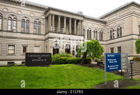 La bibliothèque Carnegie de Pittsburgh, PA Banque D'Images