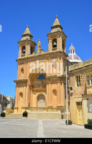 Église Notre Dame de Pompéi, Marsaxlokk, Malte, District du sud-est, région Xlokk République de Malte Banque D'Images