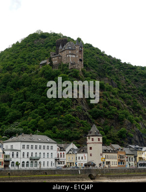 Château perché sur Sankt Goar, Allemagne Banque D'Images