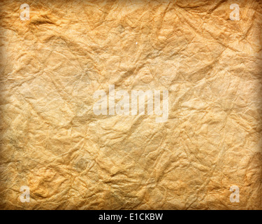 La texture du papier feuille de papier brun. Feuilles de papier froissé Banque D'Images