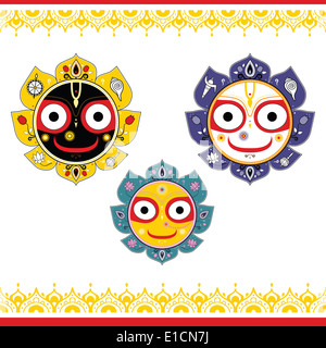 Jagannath. Dieu indien de l'Univers. Banque D'Images