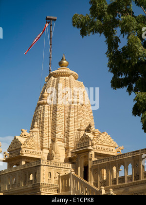 L'Inde, Rajasthan, Jaisalmer, désert du Thar safari tour, Amar Sagar Jain temple Banque D'Images