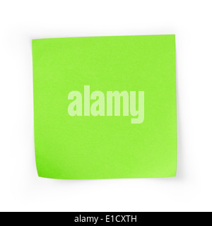 Sticky note rappel carré, isolé sur fond blanc avec ombre Banque D'Images