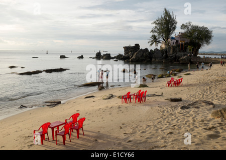 Plage à Marrakech sur l'île de Phu Quoc Banque D'Images