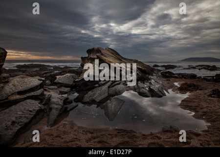 Nuages sur Shell Beach Banque D'Images