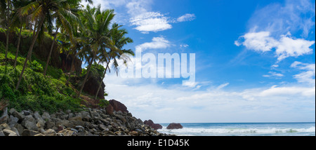 Plages indiennes incroyable, Varkala. Kerala, Inde Banque D'Images