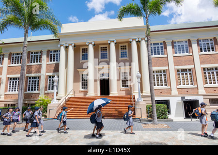 Brisbane Australie, QUT, campus de l'Université de Garden point, voyage étudiant sur le terrain, AU140313040 Banque D'Images