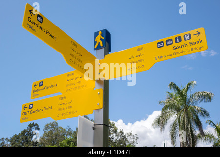 Brisbane Australie,QUT,Queensland University of Garden point campus,panneau,information,AU140313046 Banque D'Images