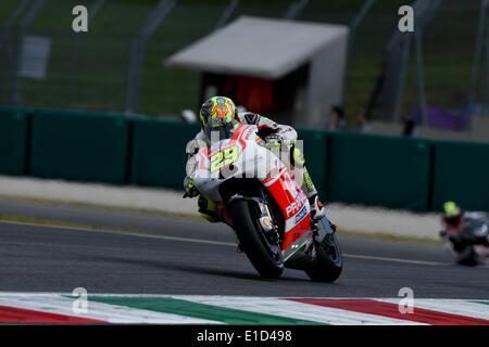 Mugello, en Italie. 31 mai, 2014. Course MotoGP. Andrea Iannone (Pramac team)pendant les séances de qualification au circuit du Mugello. Credit : Action Plus Sport/Alamy Live News Banque D'Images