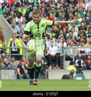 Londres, Royaume-Uni. 31 mai, 2014. Stephen Myler débute au cours de l'Aviva Premiership match final entre les Tonga et les Sarrasins au stade de Twickenham. Credit : Action Plus Sport/Alamy Live News Banque D'Images