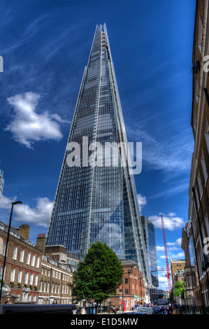 Image HDR du fragment, également appelé le tesson de verre, le Shard London Bridge et London Bridge Tower anciennement Banque D'Images