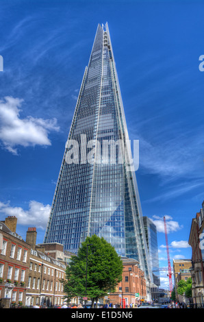 Image HDR du fragment, également appelé le tesson de verre, le Shard London Bridge et London Bridge Tower anciennement Banque D'Images