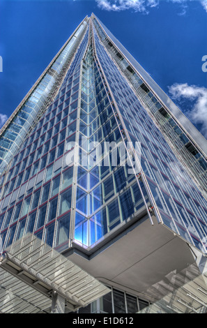 Image HDR du fragment, également appelé le tesson de verre, le Shard London Bridge et London Bridge Tower anciennement Banque D'Images