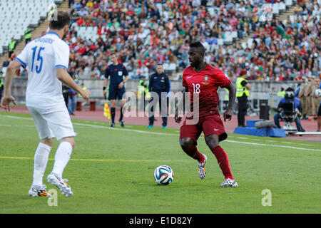 Lisbonne, Porrtugal. 31 mai, 2014. Le Portugal l'avant Varela (18) au cours d'un match amical préparatoire pour la Coupe du Monde au stade National à Lisbonne, Portugal, le samedi, 31 mai, 2014. Credit : Leonardo Mota/Alamy Live News Banque D'Images