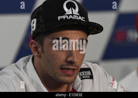 Mugello, en Italie. 31 mai, 2014. Course MotoGP. Andrea Iannone (Pramac team)pendant les séances de qualification au circuit du Mugello. Credit : Action Plus Sport/Alamy Live News Banque D'Images