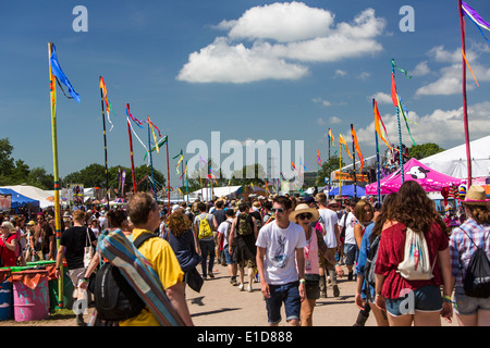 Les gens de Glastonbury Festival 2013 Banque D'Images