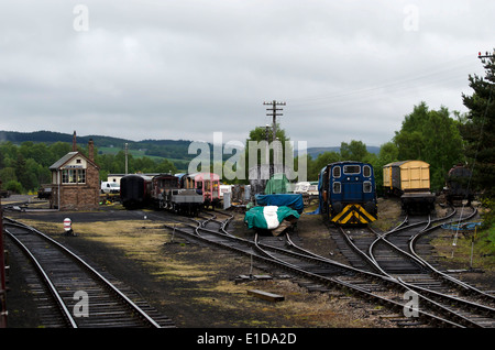 Boat of Garten proche station de la Strathspey Railway dans les Highlands écossais. Banque D'Images