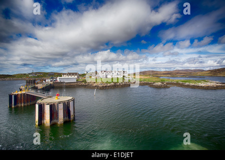 Le terminal du ferry de Arnabhal, South Uist, îles Hébrides, Ecosse, Royaume-Uni Banque D'Images