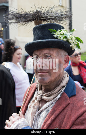 Un ramoneur à Rochester Sweeps Festival 2014, Kent, Angleterre Banque D'Images