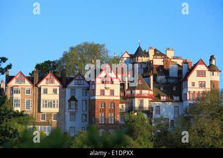 Royaume-uni, Ecosse, Edimbourg, Vieille Ville, ligne d'horizon, Banque D'Images